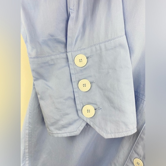 ZARA POPLIN SHIRT MIDI DRESS SKY BLUE Oversized Size Small - Picture 12 of 15